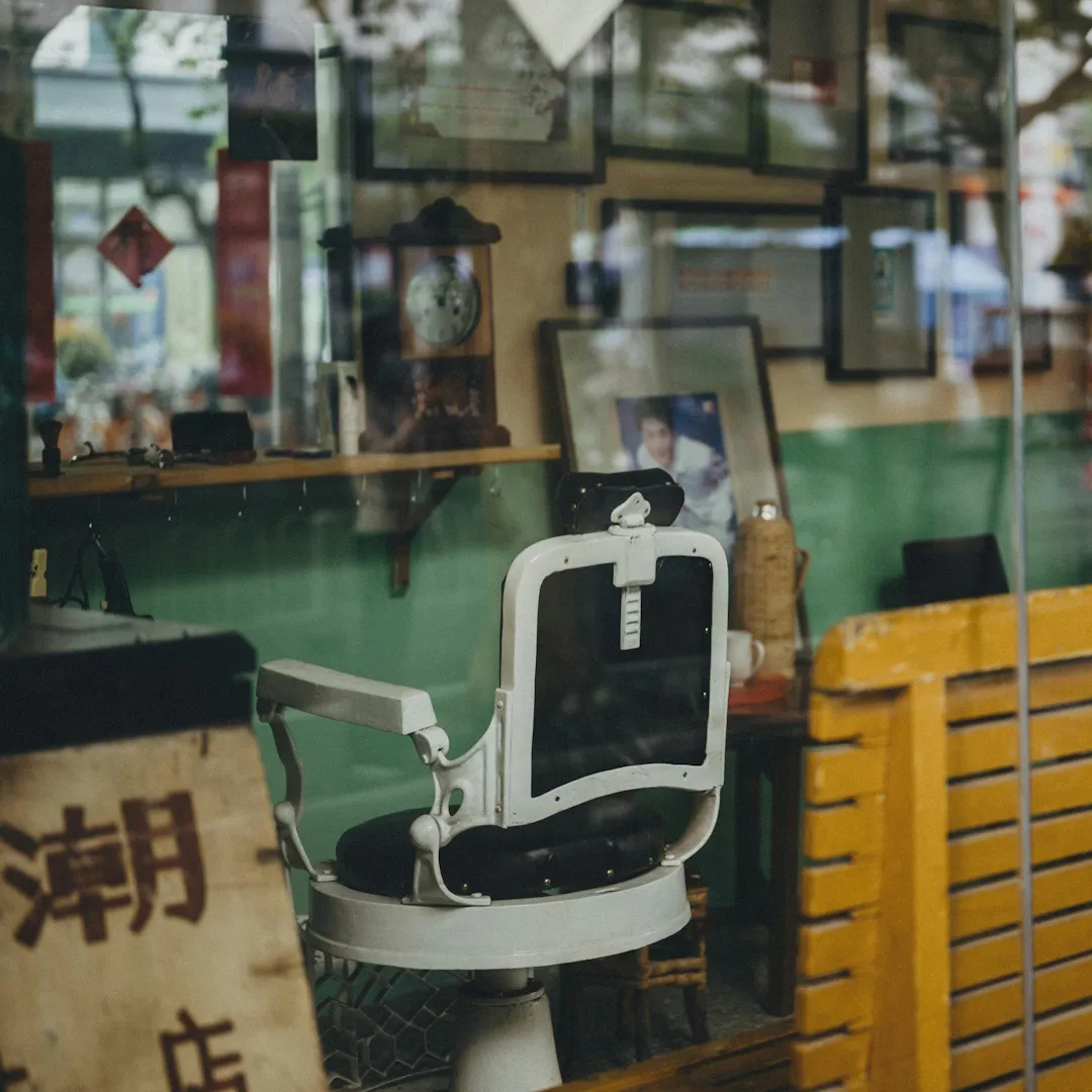 Barber cutting hair